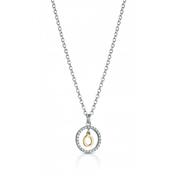 Collana Hiriwa 925 Cerchio Lettera O Argento