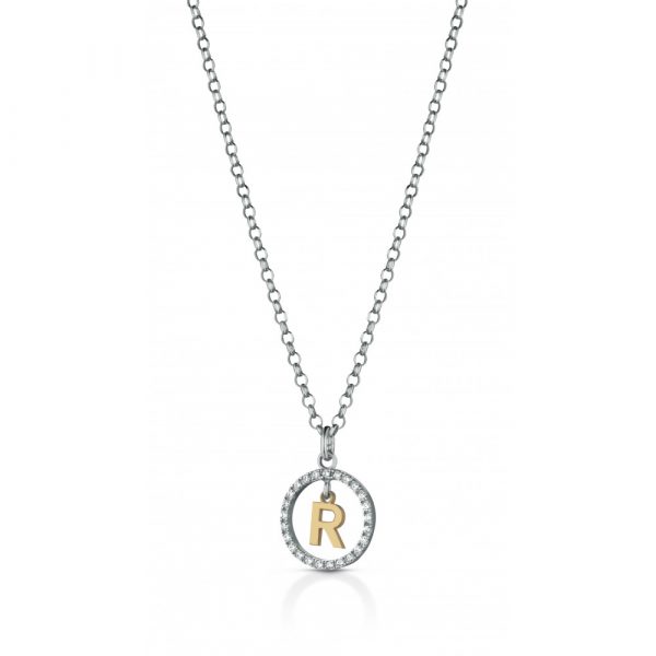 Collana Hiriwa 925 Cerchio Lettera R Argento