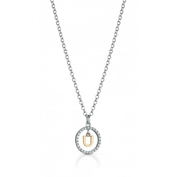 Collana Hiriwa 925 Cerchio Lettera U Argento