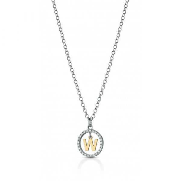 Collana Hiriwa 925 Cerchio Lettera W Argento