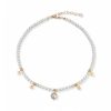 Collana FuJiko Perle Pendente Stella Rondelle Argento Gold