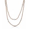 Collana FuJiko Lunga Perle Bianche Ematite Rosè