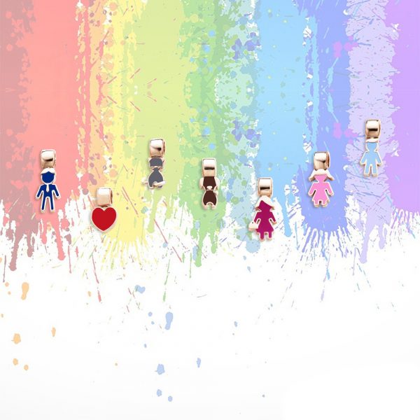 Ciondolo Love Makes a Family modello Elements Papà Argento Rosè Smaltato Blu - immagine 4