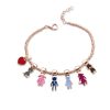 Bracciale Love Makes a Family modello Elements Cuore Argento Rosè con Ciondolo Smaltato Rosso