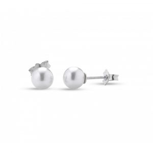 Orecchini FuJiko Perle Bianche Argento 7 mm