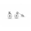 Orecchini FuJiko Perle Argento Pietre Bianche 8 mm