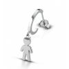 Orecchino Love Makes a Family Singolo Bimbo Pendente Argento