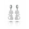 Orecchini Hiriwa 925 Gatto Pendenti Argento