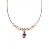 Collana Love Makes a Family Bimbo Argento Rosè Pietre Blu
