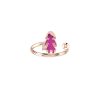 Anello Love Makes a Family Mamma-Sfera 4 mm Argento 925 Rosè Smaltato Viola