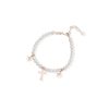 Bracciale Fujiko Perle con Pendente Croce Argento Rosè