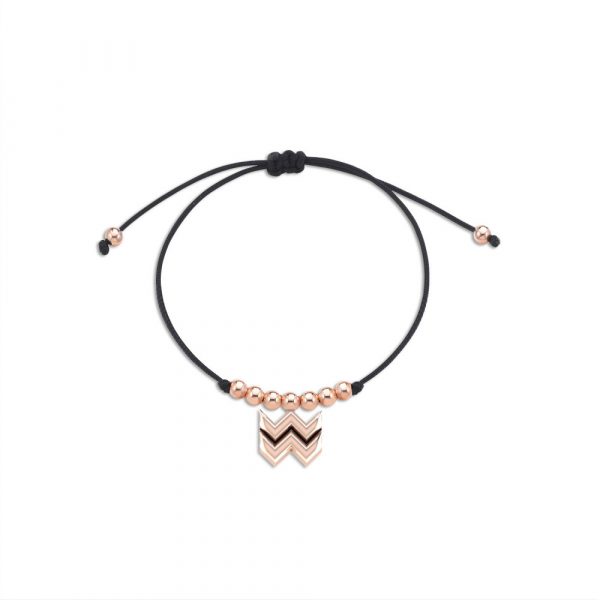 Bracciale Hiriwa 925 Zodiaco Acquario Argento Rosè