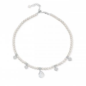 Collana Fujiko Perle con Pendente Cuore Argento