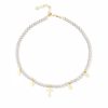Collana Fujiko Perle con Pendente Croce Argento Gold