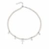 Collana Fujiko Perle con Pendente Croce Argento