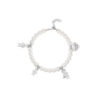 Bracciale Love Makes a Family Papà-Bimbo-Mamma-Cuore Perle Argento