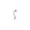 Orecchino Hiriwa 925 Singolo con Pendente Lettera F Argento Pietre Bianche
